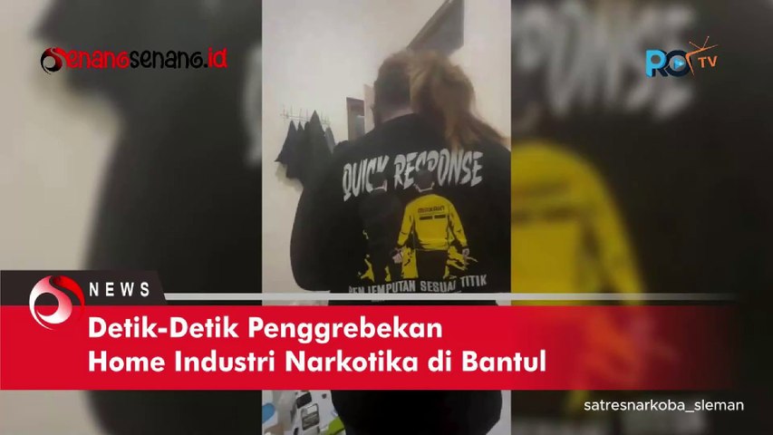 Detik-Detik Penggrebekan Home Industri Narkotika di Bantul