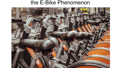 The Rise of Electric Bicycles - A Look at the E-Bike Phenomenon | Niall O'Riordan UBS