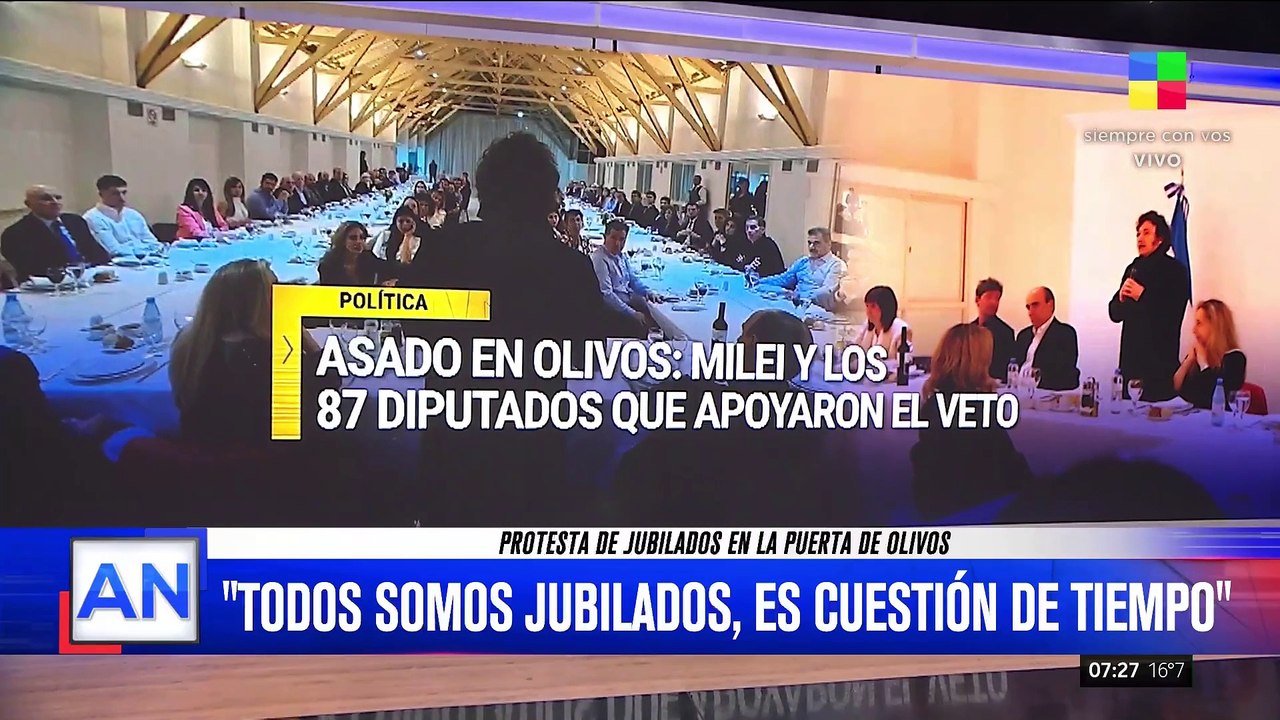 Asado en Olivos: hubo una manifestación de jubilados en la puerta