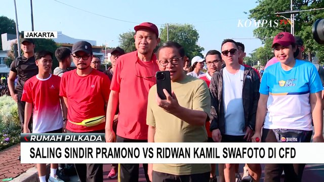 Momen Saling Sindir Pramono Anung VS Ridwan Kamil soal Swafoto di 'Car Free Day' Jakarta