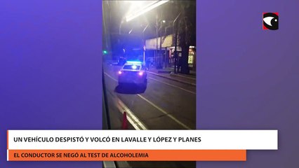 Un vehículo despistó y volcó en Lavalle y López y Planes