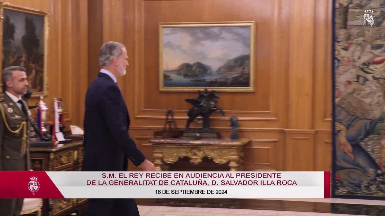 El Rey recibe en audiencia a Salvador Illa - Vídeo Dailymotion