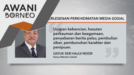 Sabah sambut baik langkah lesenkan platform media sosial