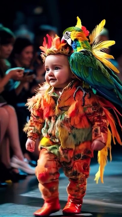 Animals style kids fashion show