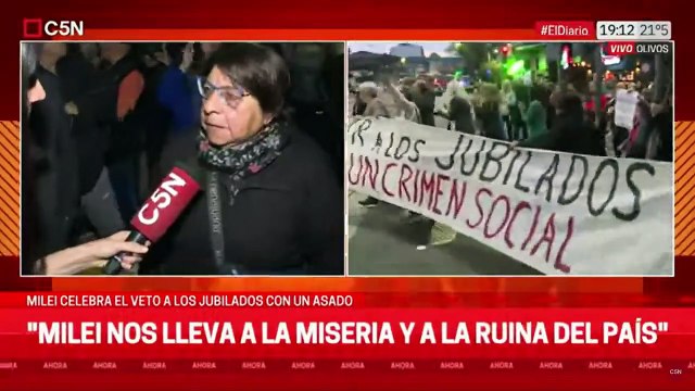 Mientras ellos comen asado, nosotros no comimos nada , jubilada en las afueras de Olivos