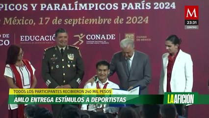 Download Video: AMLO entrega estímulos económicos a deportistas olímpicos y paralímpicos