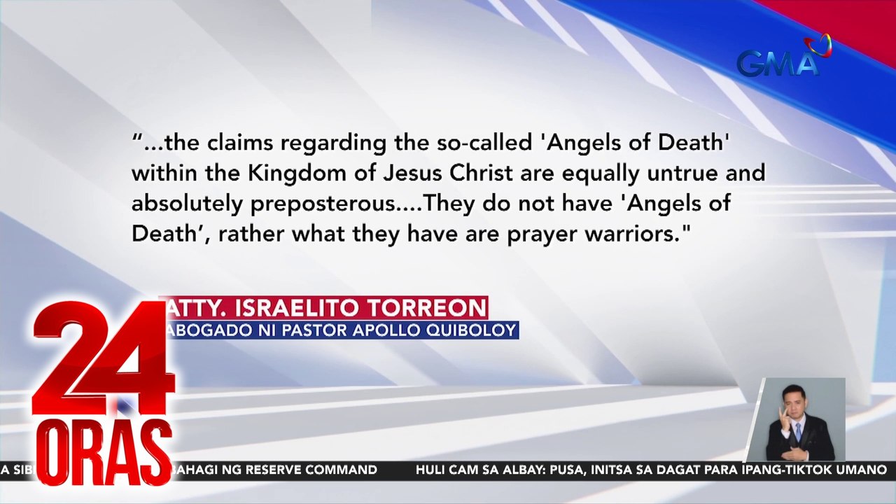 PNP - May armas ang ilang umano'y "angels of death"; Quiboloy camp: walang "angels of death" sa KOJC | 24 Oras