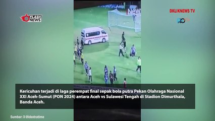 Wasit Dipukul di Laga Aceh Vs Sulawesi Tengah PON 2024 Cabang Sepak Bola