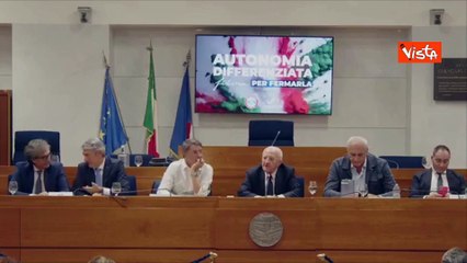 Autonomia, De Luca: "? una truffa, non c?? altro da dire"