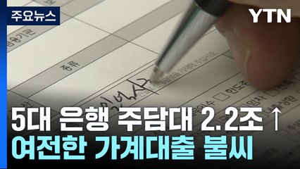 5대 은행 주담대 2.2조↑...가계대출 불씨 '여전' / YTN
