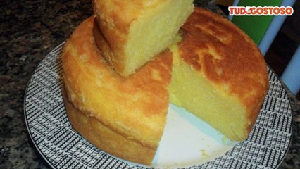 Bolo de fubá com trigo e flocao