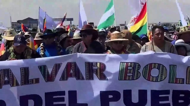 La caminata liderada por Morales avanza tras momentos de tensión con un grupo leal a Arce