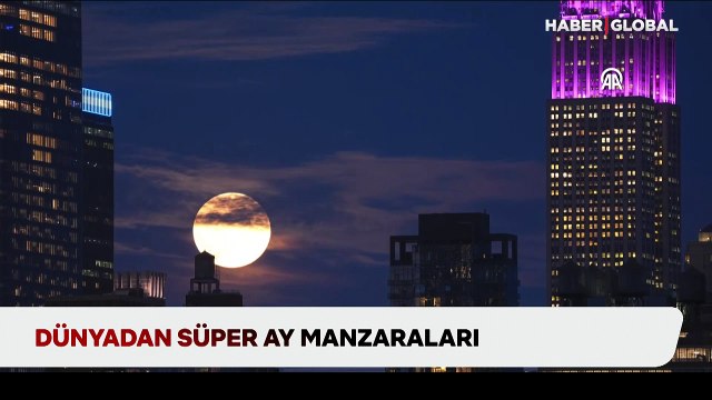 Dünyadan parçalı ay tutulması ve süper ay manzaraları