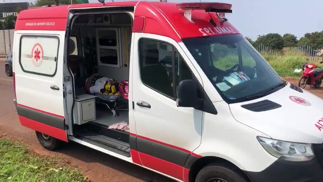 Motociclista fica ferido em acidente na Marginal da BR-277, em Cascavel