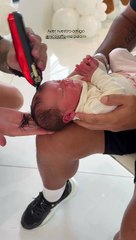 Primer corte de pelo de Olivia, la beba del Kun Agüero y Sofía Calzetti