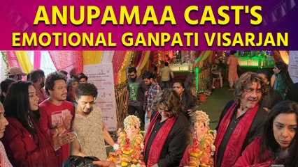 Star Cast of the show ‘Anupamaa’ bid an emotional farewell to Lord Ganesha