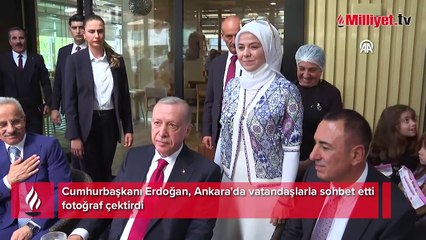 Cumhurbaşkanı Erdoğan vatandaşlarla sohbet etti