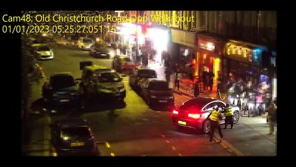Mercedes driver flees cops with 'dangerous' u-turn in busy town centre