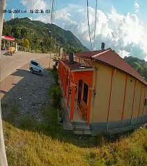 Graban momento del percance vial en Copán