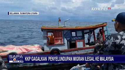 Descargar video: KKP Gagalkan  Penyelundupan Pekerja Migran Ilegal ke Malaysia di Perairan Tanjung Balai