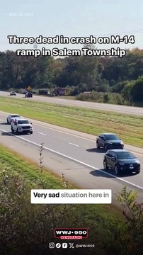 Three killed in wrong-way driver crash on M-14 ramp