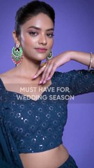 Gorgeous Blue & Violet Color Wedding Lehengas with Lavish Embroidery Work