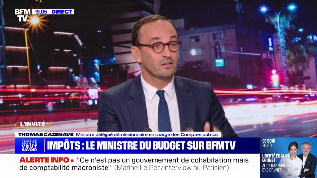 Budget 2025: On est transparent depuis le premier jour assure Thomas Cazenave, ministre délégué démissionnaire en charge des Comptes publics