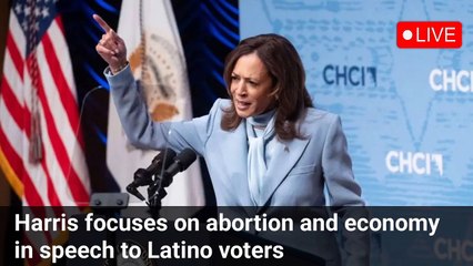 Harris focuses on abortion and economy in speech to Latino voters | BBC news