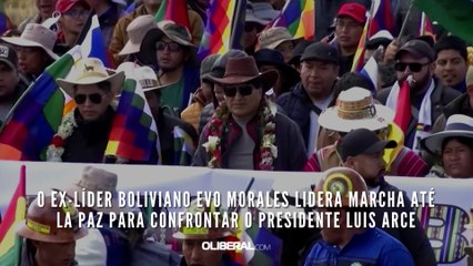 O ex-líder boliviano Evo Morales lidera marcha até La Paz para confrontar o presidente Luis Arce