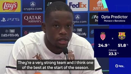 Monaco must be 'near perfect' to upset Barcelona - Zakaria