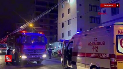 Sultanbeyli'de yangında mahsur kalanlar itfaiye ekipleri tarafından tahliye edildi