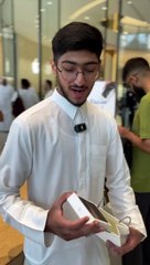 Download Video: Waiting to unbox new iPhone with his mother