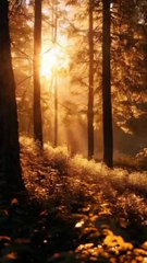 Golden Hour in the Forest: Breathtaking Sunrise Views in Nature"