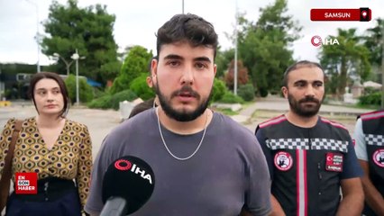 Samsun'da kuryeye önce hakaret sonra yumruk