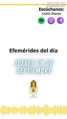 Efemérides Jueves 19 de Septiembre 2024