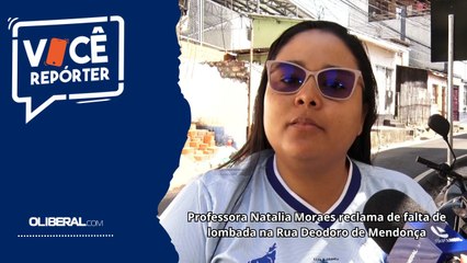 Professora Natalia Moraes reclama de falta de lombada