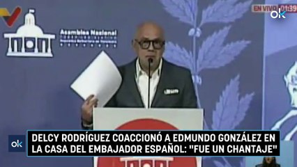 Delcy Rodríguez coaccionó a Edmundo González en la casa del embajador español: "Fue un chantaje"