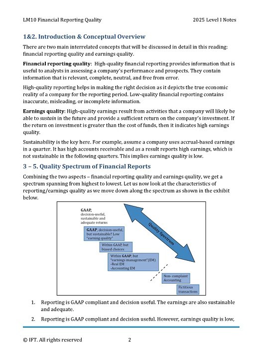 2025 CFA Level 1 IFT Review Notes (Sample)