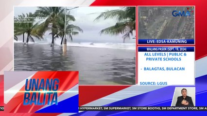 Dipolog City Boulevard, binaha dahil sa high tide at malakas na ulan | Unang Balita