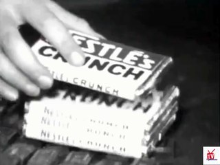 1950s Nestle Crunch chocolate bar TV commercial