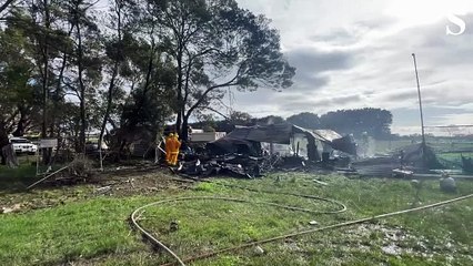 Fire at Framlingham Destroys Caravans & Shed 🚒