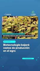 Biotecnología bajará costos de producción en el agro