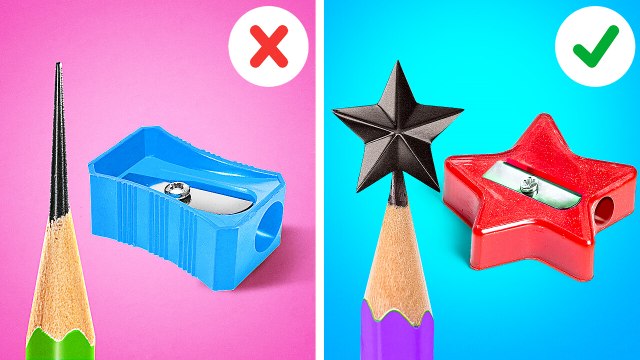 ARTISANATS FACILES POUR LA RENTRÉE ✏️ ASTUCES AMUSANTES DE BRICOLAGE POUR L'ÉCOLE