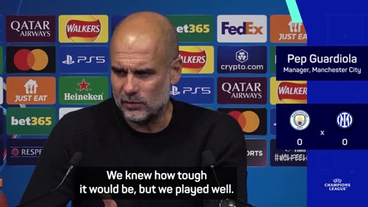 Guardiola has 'no regrets' following Inter draw