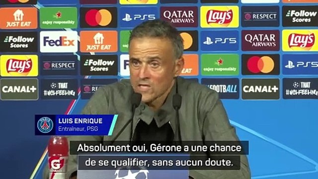 Luis Enrique : “Gérone a une chance de se qualifier, ils pratiquent un football merveilleux”