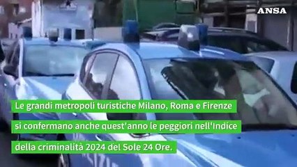 Criminalita' in aumento nelle grandi citta'