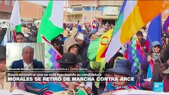 Edmundo Novillo: 'Evo Morales se retira de la marcha por el rechazo del pueblo boliviano'