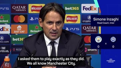 Inzaghi hails Inter's 'giant performance' at Man City