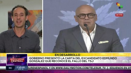 Pdte. De la AN Jorge Rodríguez revela carta de Edmundo González