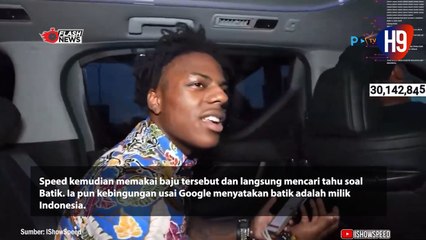 Youtuber Ishowspeed Bingung Batik Asal Usul dari Indonesia atau Malaysia ?